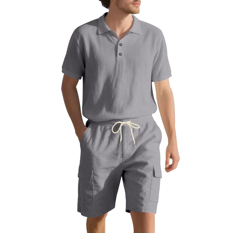 Herren Sport-Set Atmungsaktiv Polo-Shirt und Comfort-Shorts