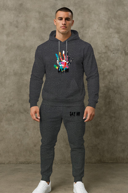 Herren Kapuzenpullover Sportlich mit Grafikdruck Modern