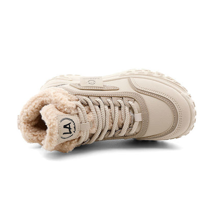Damen Sneaker High-Top Isolierend Warm mit Weichem Innenfutter