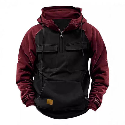 Herren Kapuzenjacke Funktional mit Taschen Wasserabweisend