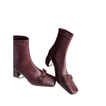 Damen Stiefeletten Elegante Schmuck Detail