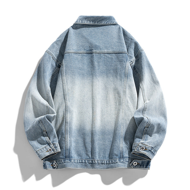 Herren Denimjacke Lässig Modern Mit Taschen