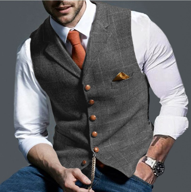 Herren Weste Elegante Slim Fit mit feinem Stoff