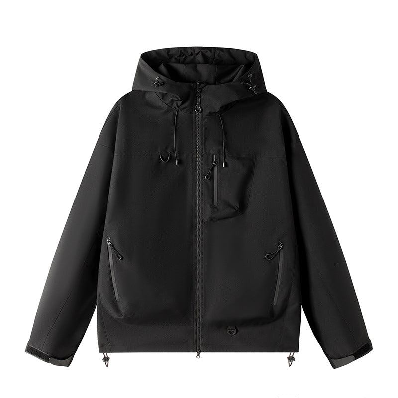 Herren Funktionsjacke Wasserdicht Verstellbare Kapuze