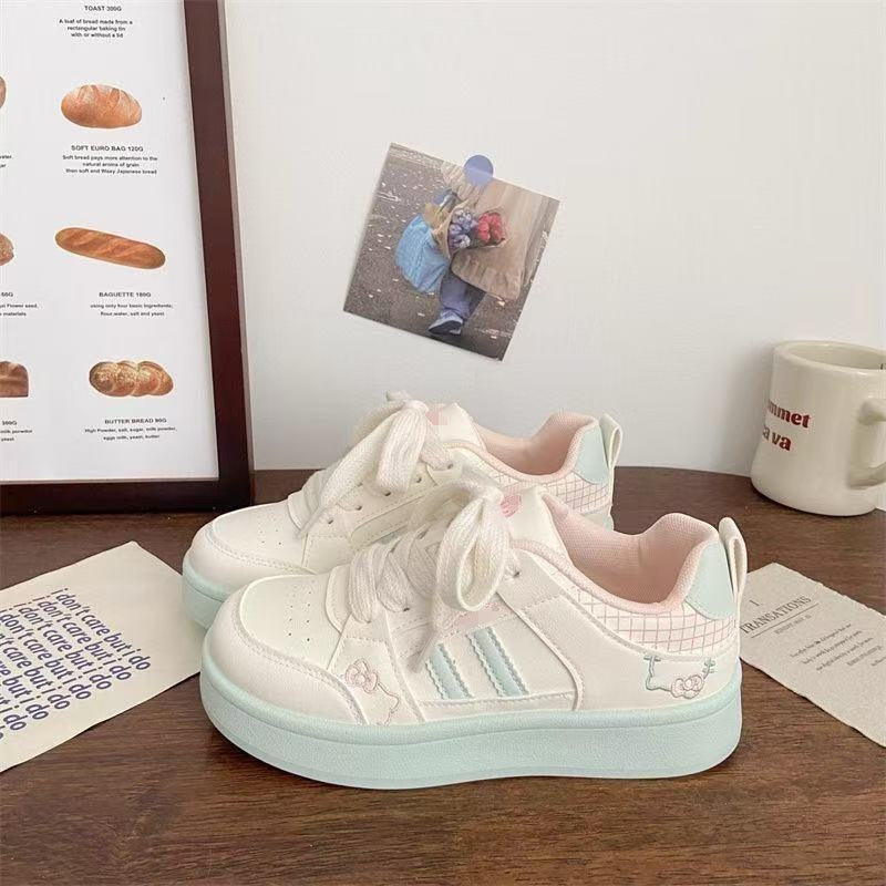 Damen Sneaker Plattform atmungsaktiv Schnürsenkel Modisch - BerlinGlamour