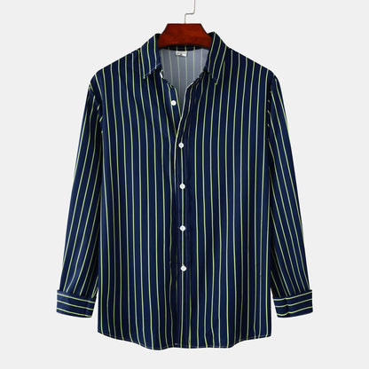 Herren Langarmhemd Streifen Modern Berlin Stil