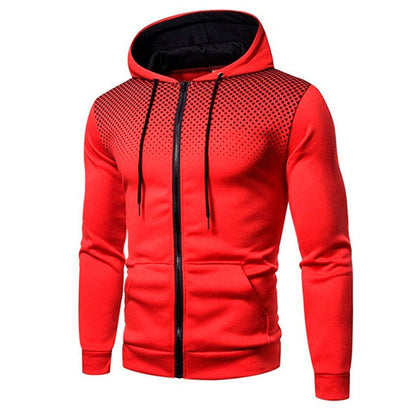 Herren Kapuzenjacke Sportlich mit Reißverschluss und Taschen
