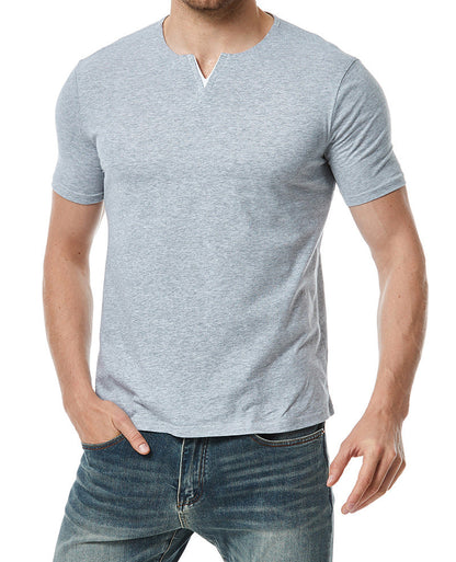 Herren Kurzarm-Shirt Moderner Ausschnitt Bequem