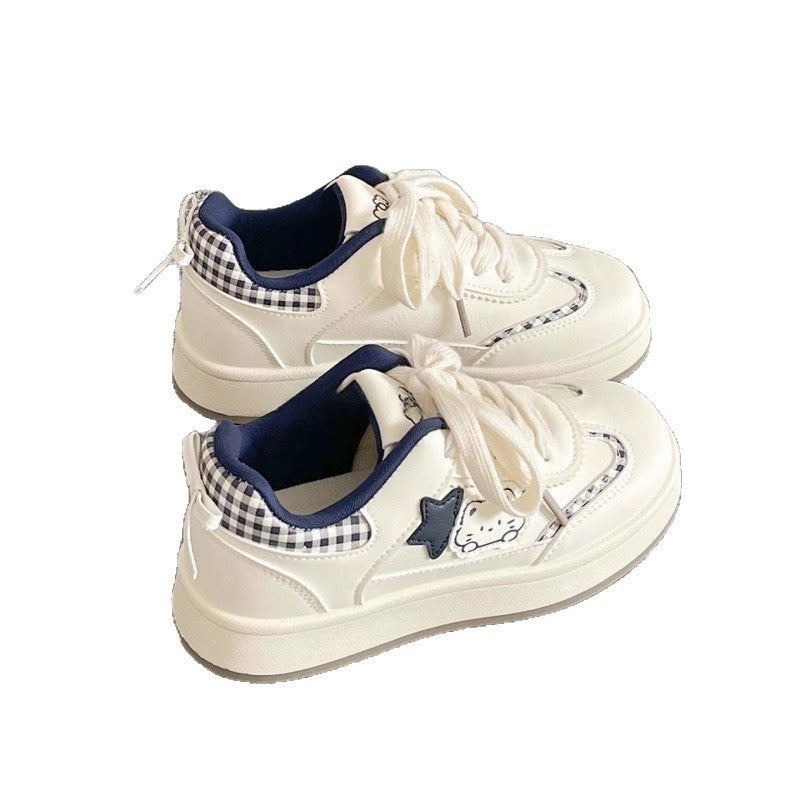Damen Sneaker Sportlich Sterne Applikation