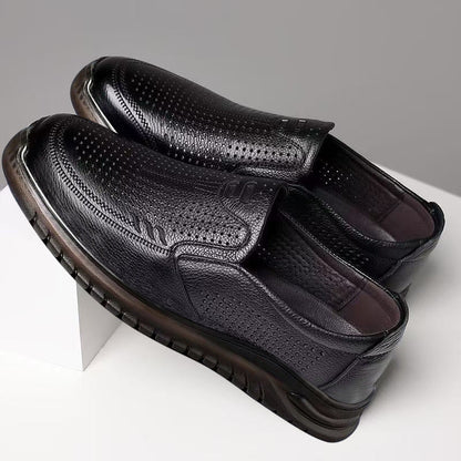 Herren Mokassinschuhe Leder atmungsaktiv Flexibel Bequem