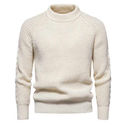 Herren Pullover Grobstrick Hochkragen Zeitlos Modern