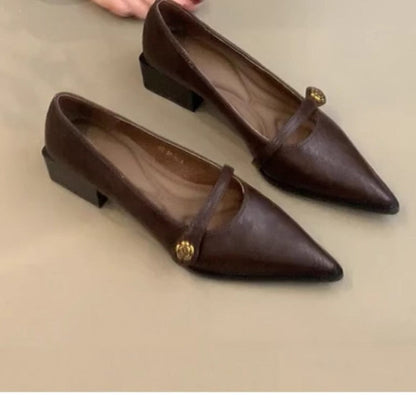 Elegante Damen Slingback Schuhe mit Riemen Gold Dekor