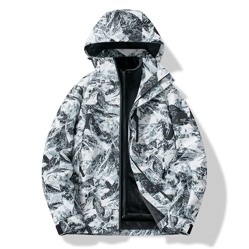 Herren Skijacke Bergmotiv Warm Wasserdicht