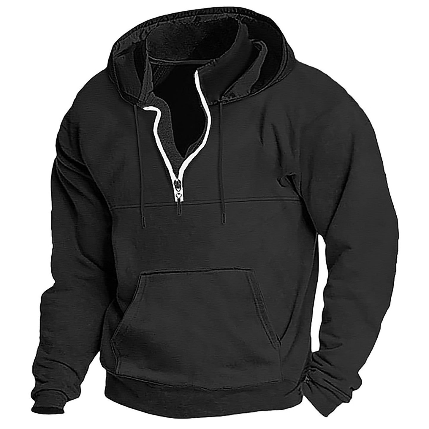 Herren Fleece Hoodie Halbzipp mit Kapuze Größe XL