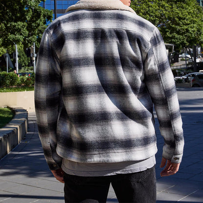 Herren Flanelljacke Warm Fleece Innenjacke Stylisch