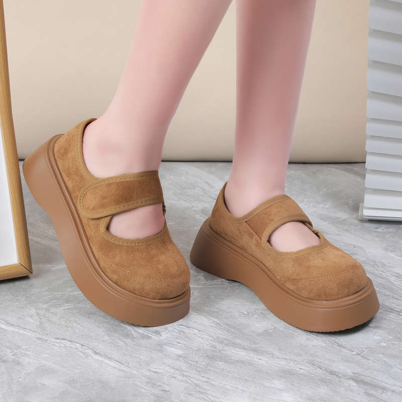 Damen Mokassinschuhe Bequem Keilabsatz Verstellbar