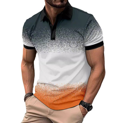 Herren Polo-Shirt Modern Gradient Farben