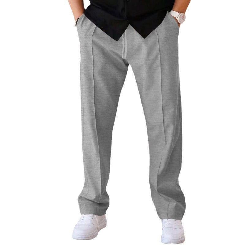 Herrenhose Elegant Geraader Schnitt Klassisch Schwarz