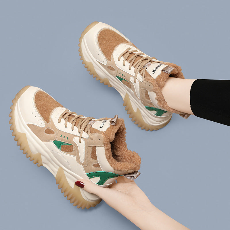 Damen Winter Sneaker Kuschelig Rutschfest Modern