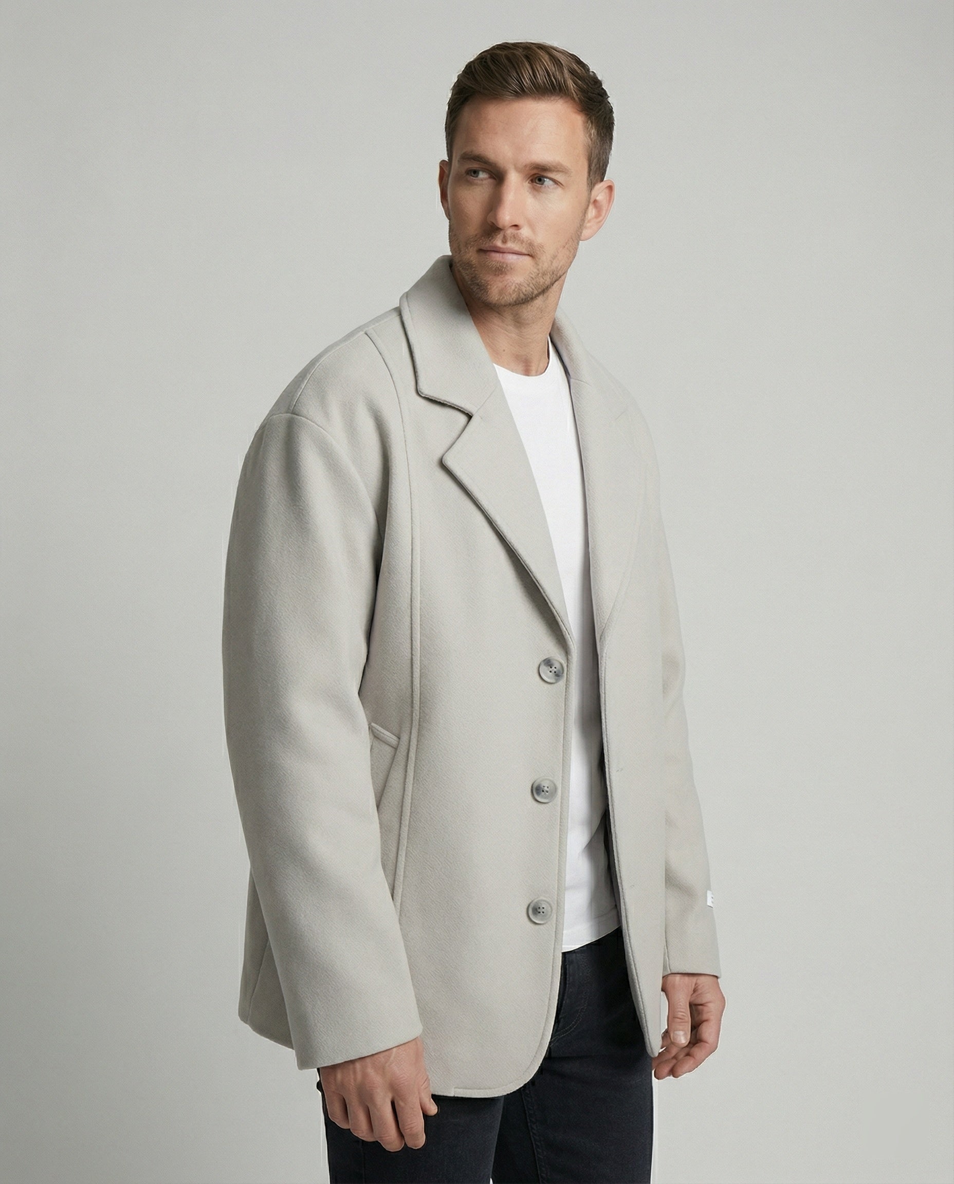 Herren Sakko Kurz Wollmix Klassisch Slim Fit - BerlinGlamour