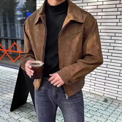 Herren Overshirt Jacke Lässig Robust Mit Reißverschluss