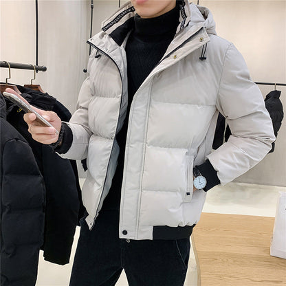 Herren Steppjacke Warm Isoliert mit Kapuze