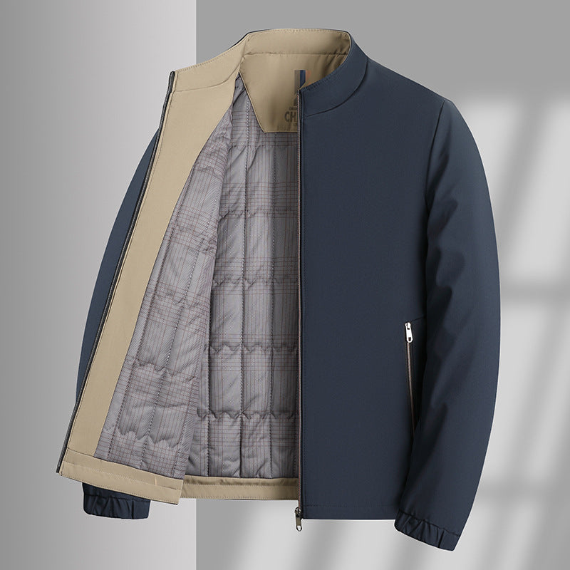 Herren Winterjacke Isoliert Stehkragen Warm