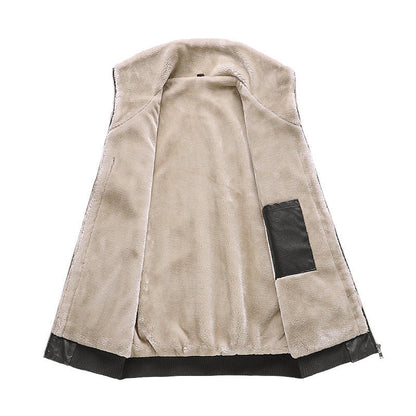 Lederjacke Herren Warm Isoliert Winter