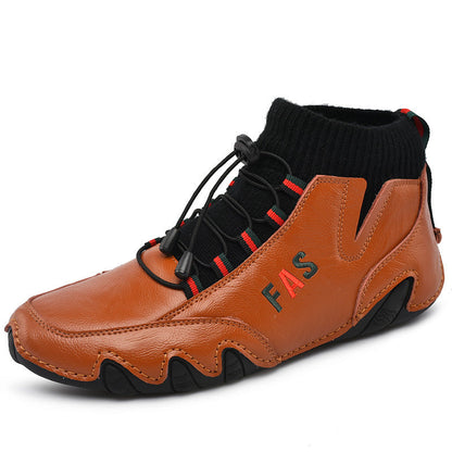 Damen Sneaker Hoch Sportschuhe Leder Schnürsenkel Elastisch