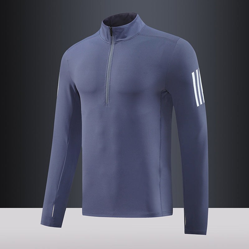 Herren Langarmshirt Thermo Funktionsshirt mit Reißverschluss