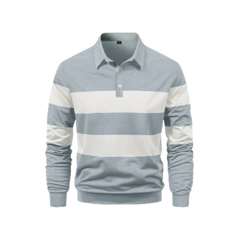 Herren Polo-Shirt Sportlich Streifen-Design Modern