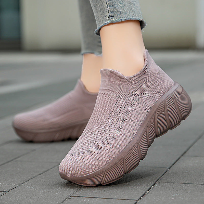 Damen Sneaker Bequem Elastisch Sportlich Schuhe