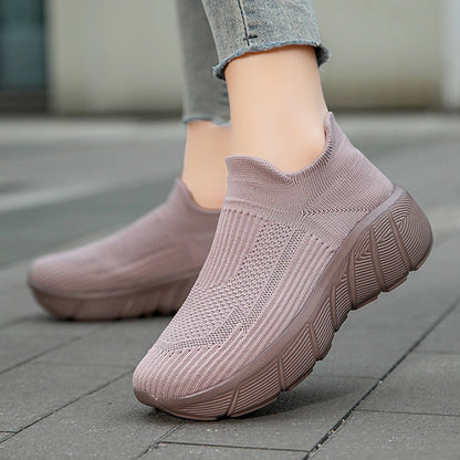 Damen Sneaker Bequem Elastisch Sportlich Schuhe