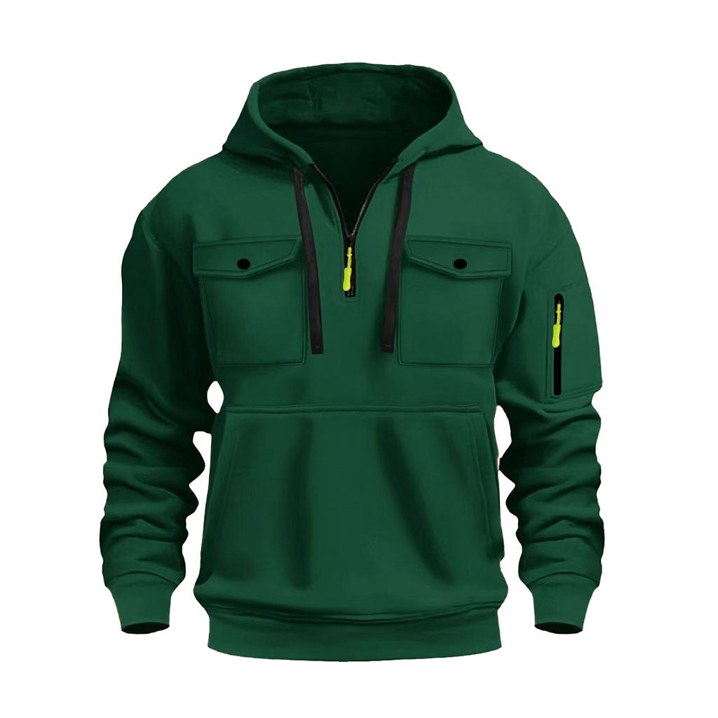 Funktionspullover Herren Warm mit Taschen Outdoor