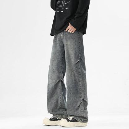 Herren Jeanshose Baggy Bequem Mit Taschen
