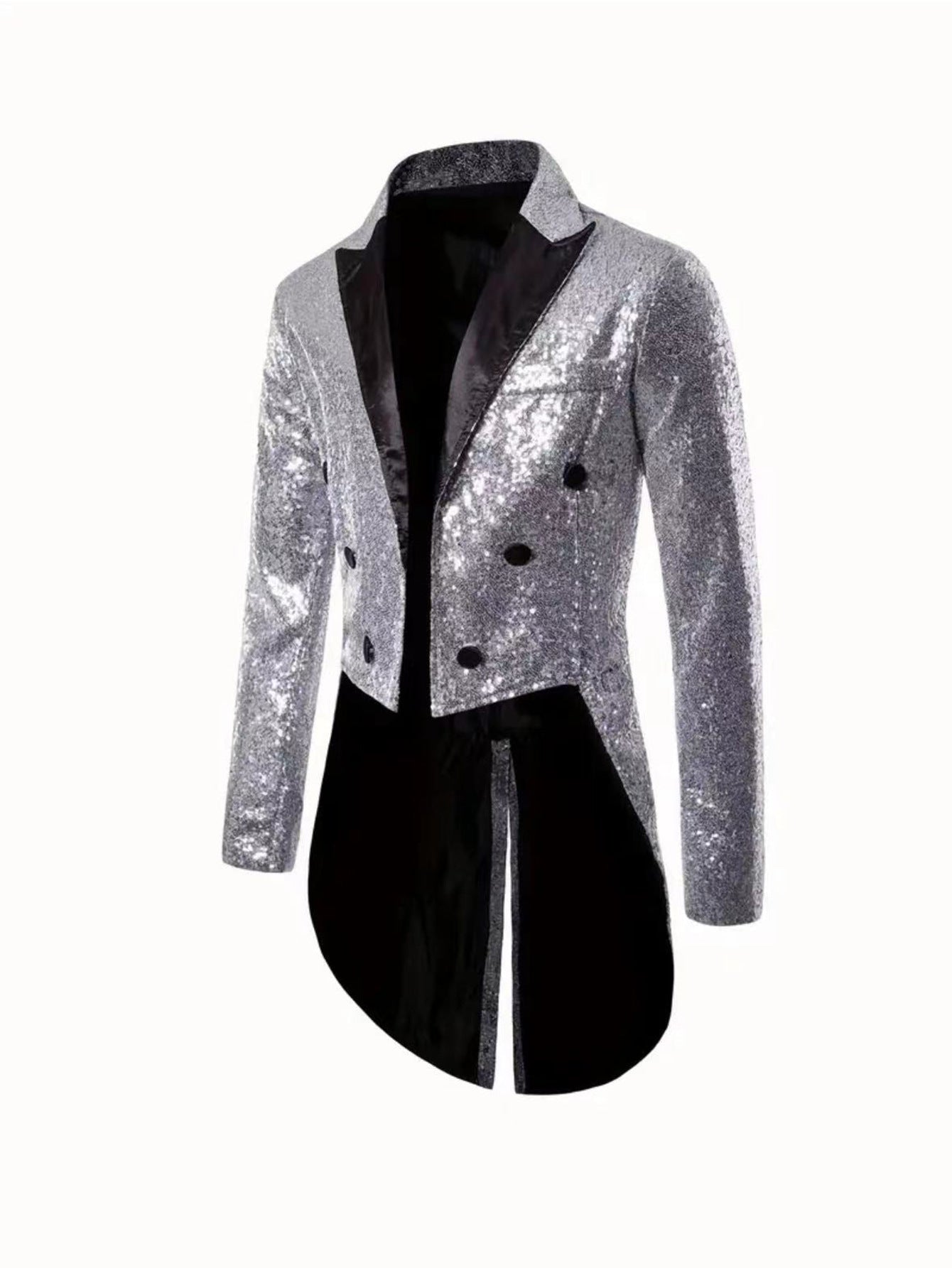 Eleganter Herren Blazer Pailletten Revers Modern Berlin Style