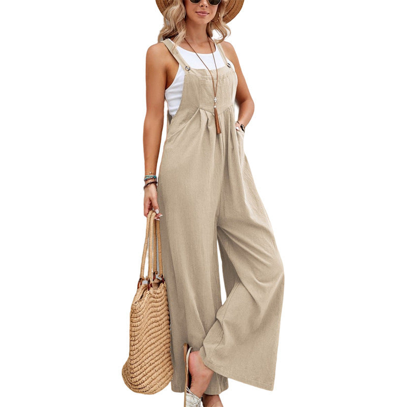 Damen Latzhose Weite Bequem Verstellbar Elegant