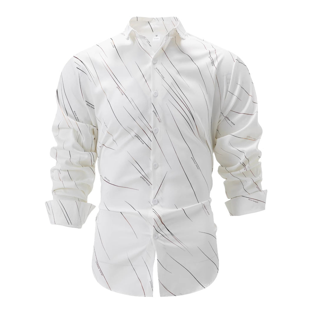 Herren Langarmhemd Modern mit Farbenfrohem Design Berlin Style