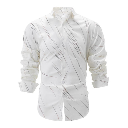 Herren Langarmhemd Modern mit Farbenfrohem Design Berlin Style