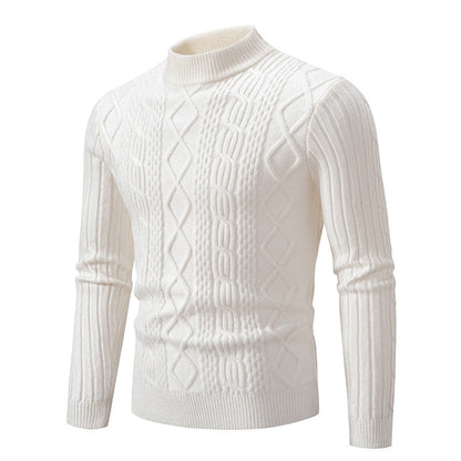 Herren Rollkragenpullover Grobstrick Modern