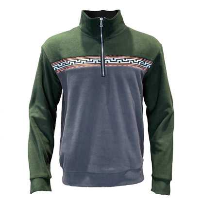 Herren Fleece-Pullover Stehkragen Modern Farbig