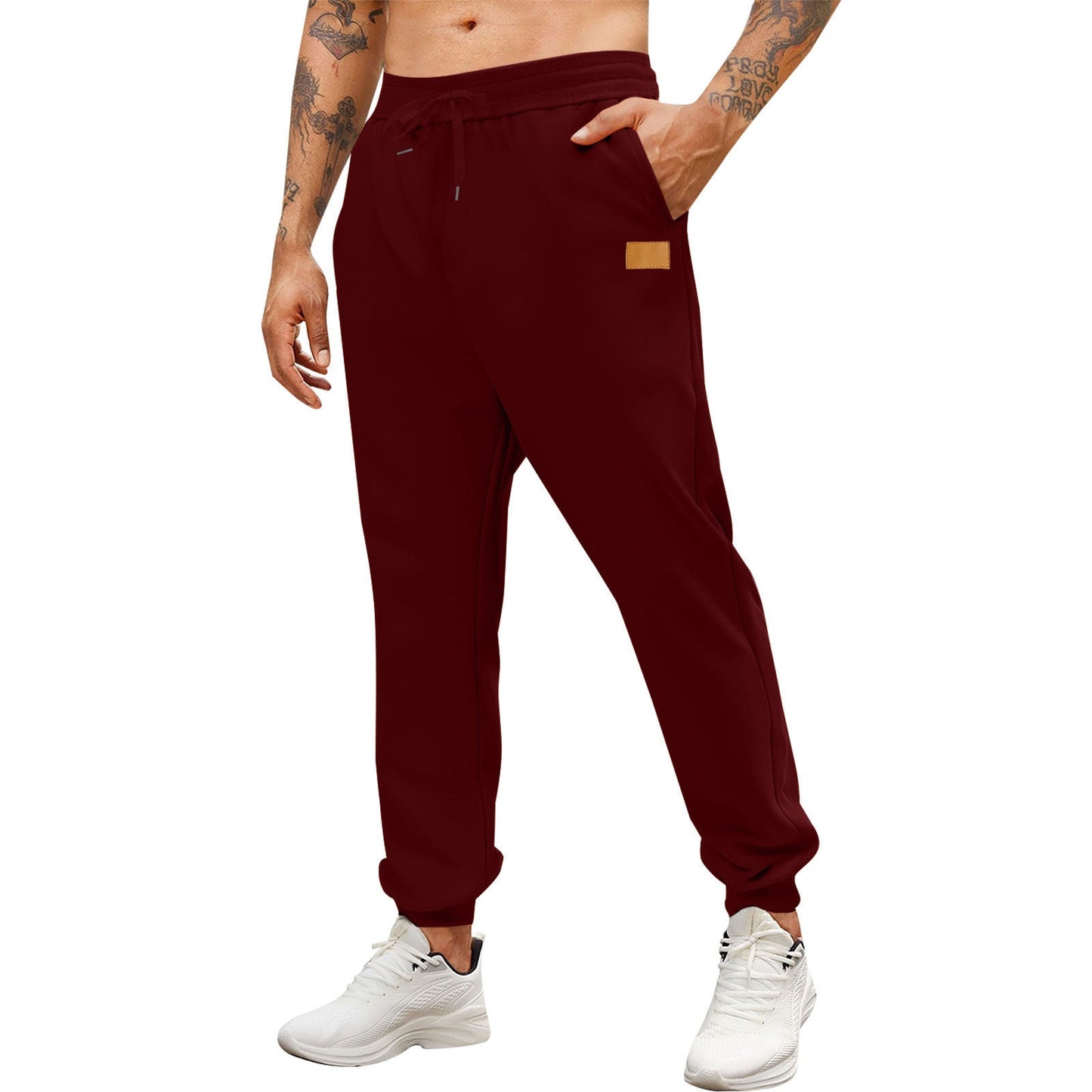 Herren Jogginghose Sportlich Mit Reißverschluss Taschen