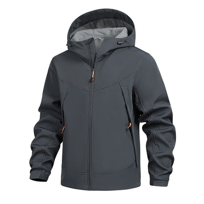 Herren Funktionsjacke Wasserabweisend Verstellbare Kapuze Sportlich