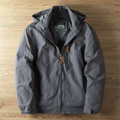 Herren Outdoor-Jacke Wetterfest Verstellbare Kapuze Functional