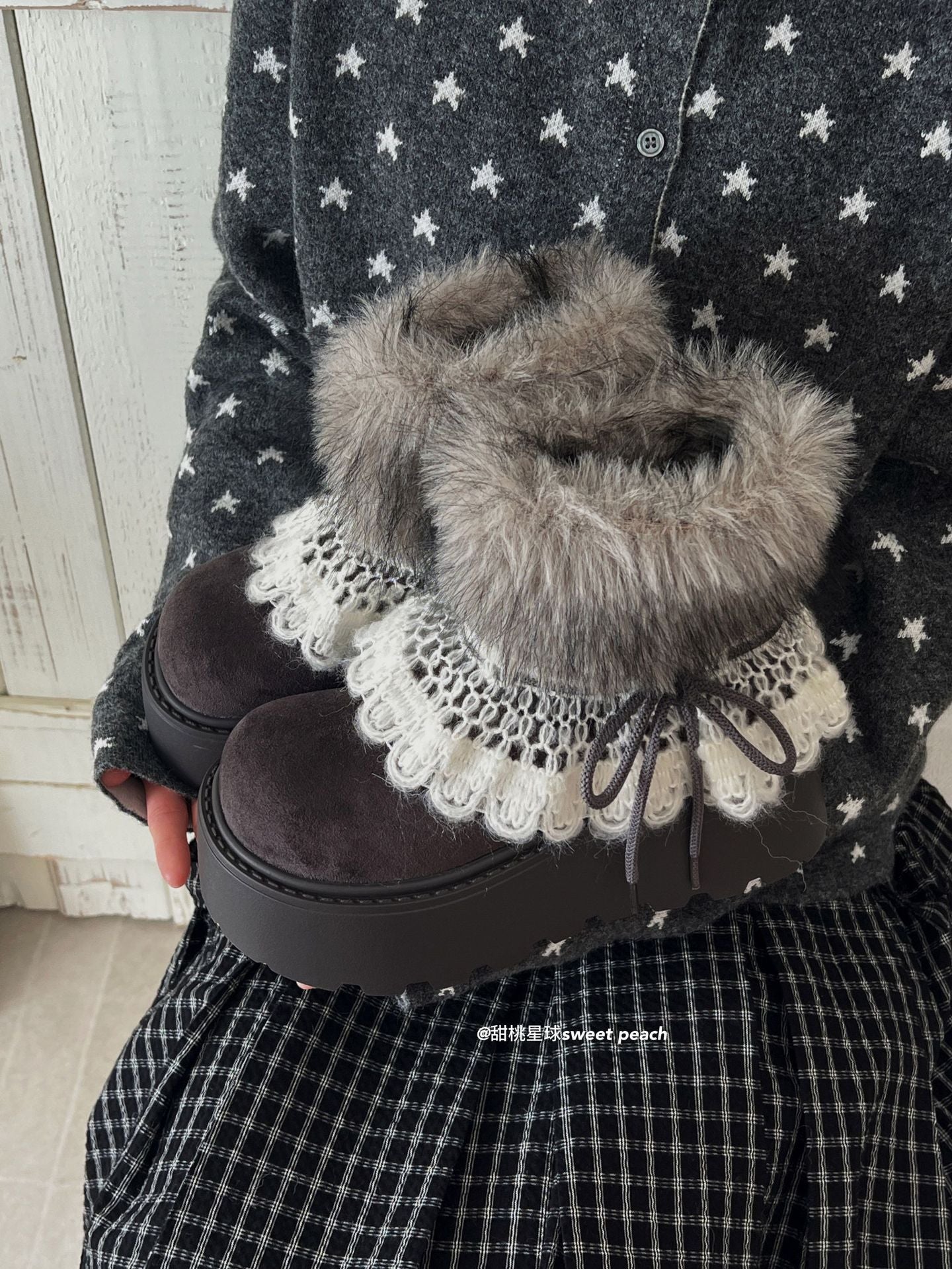 Damen Winterstiefel Kuschelig Kunstfell Warme Mode