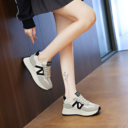 Damen Sneaker Sportlich Komfort Sohle Weiße Schuhe