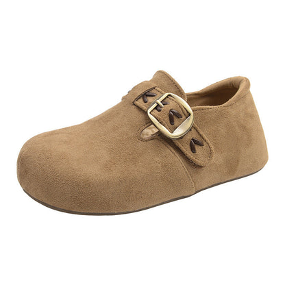 Damen Ballerinas Weich Schuhe Mit Schnalle Komfort
