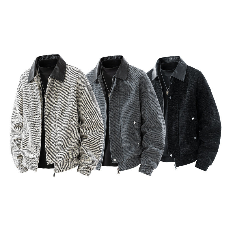 Herren Bomberjacke Trendig Modern Schwarz - BerlinGlamour