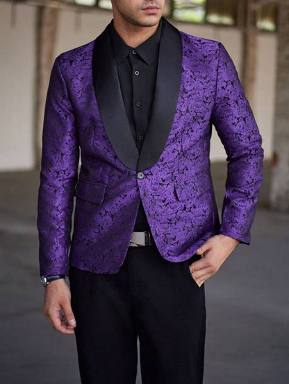 Herren Blazer Pailletten Elegant Schimmernd Modern
