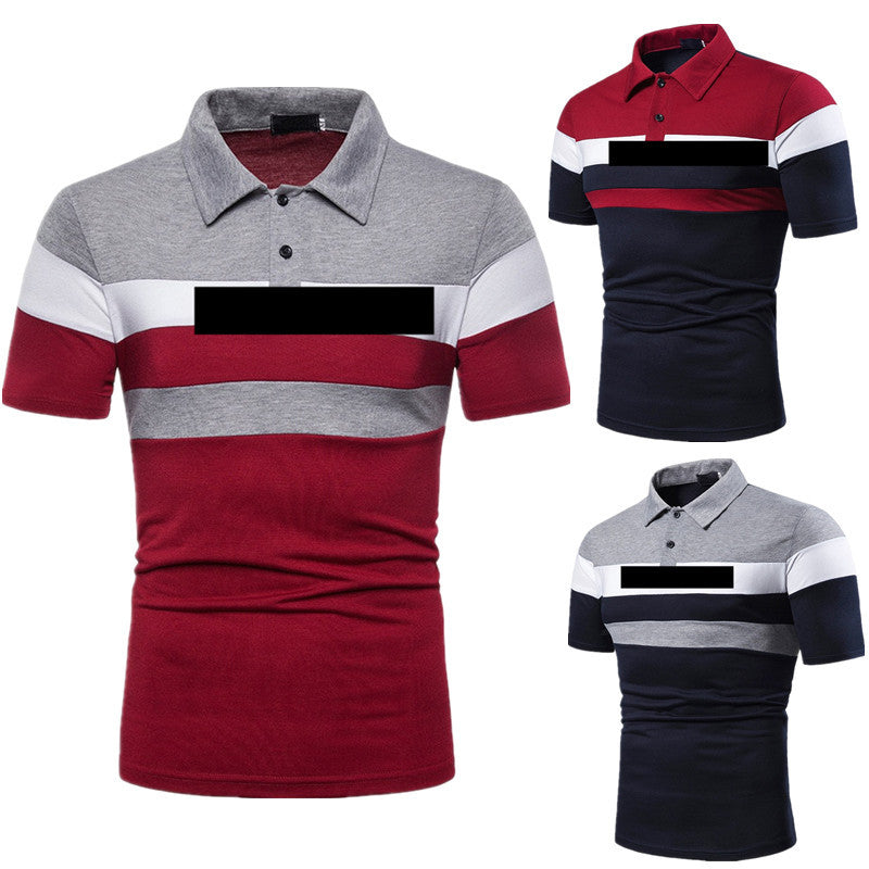 Herren Poloshirt Kurzarm Farbstreifen Modern - BerlinGlamour